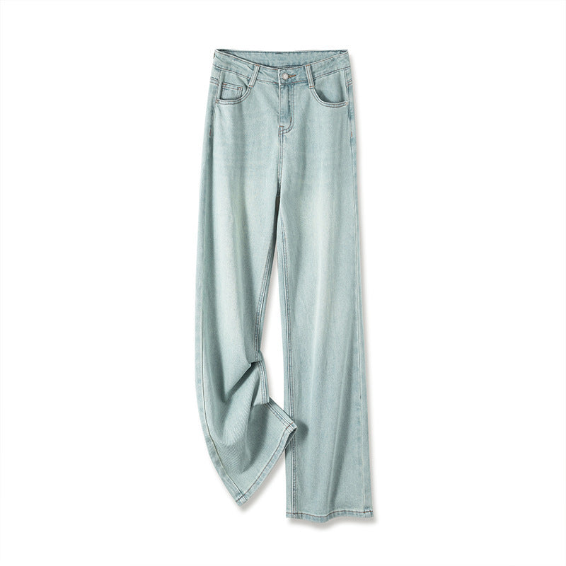 Pantalon en jean élégant taille haute